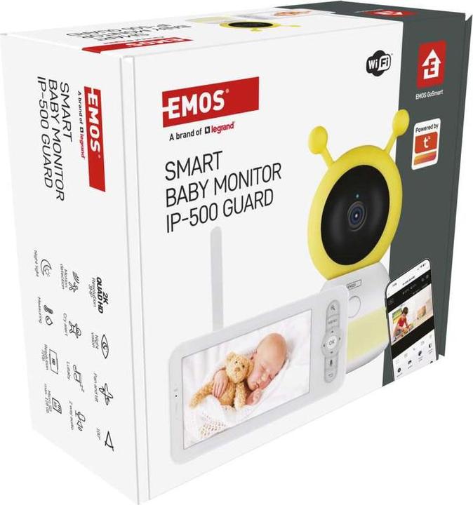 Produktbild Emos GoSmart Rotierende Baby Kamera IP-500 GUARD mit Monitor und WiFi (Babyphone mit Kamera)