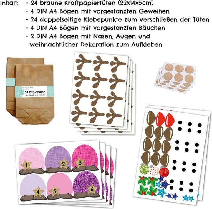 Actual product image Papierdrachen Reindeer