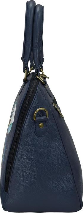 Actual product image Anna Handpainted Genuine Leather Shoulder Bag
