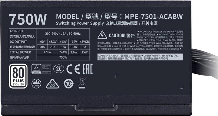 Productafbeelding Cooler Master MWE voedingseenheid (750 W)