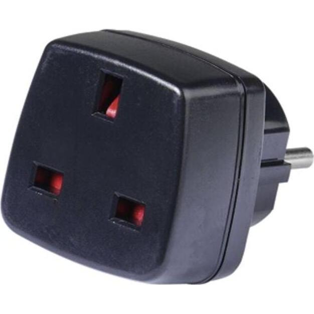 Vivanco, Adattatore da viaggio, Reisestecker Grossbritanien,GB Buchse-Schutzkontakt Stecker