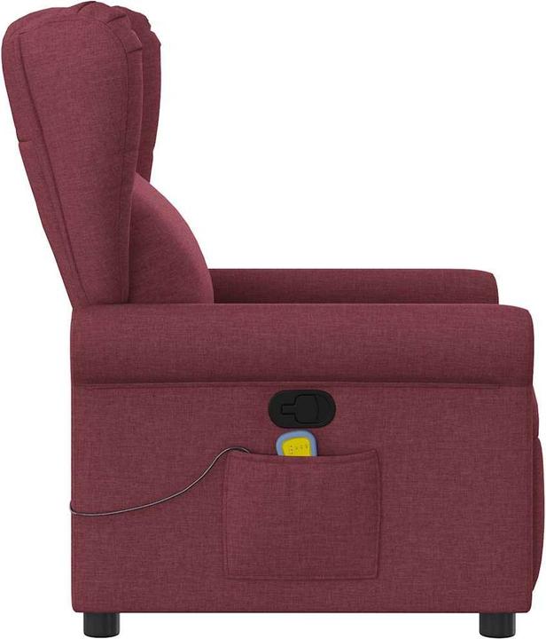 Actual product image vidaXL Massage armchair Wine red fabric Massage TV armchair