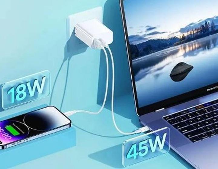 Actual product image Remax Kiddy Series 65W A+C Fast Charger RP-U125 (65 W, 2 ports)