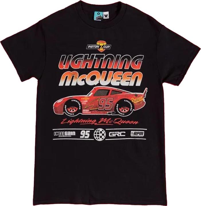 Cars Unisex Adult Race Lightning McQueen T-Shirt (4XL)