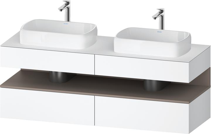 Produktbild Duravit Qatego Konsolenwaschtischunterbau, 2 Auszüge, 2 Schubkästen, 2 Ausschnitte, 1600x550x600mm