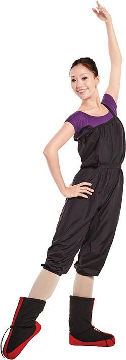 Actual product image Sansha Dance and gymnastics one-piece capri pants (S)