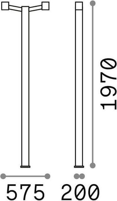 Immagine prodotto Ideal lux CLIO lampada da terra E27 a 2 vie dimmerabile nera IP44 249520 (E27)