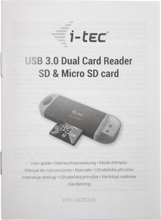 Image du produit i-tec Lecteur de cartes double USB 3.0 (USB 3.0)