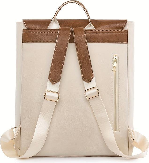 Image du produit Only-Bags.Store Sac à dos vintage à rabat et boucle, sac d'école style preppy, sac de jour pour ordinateur portable