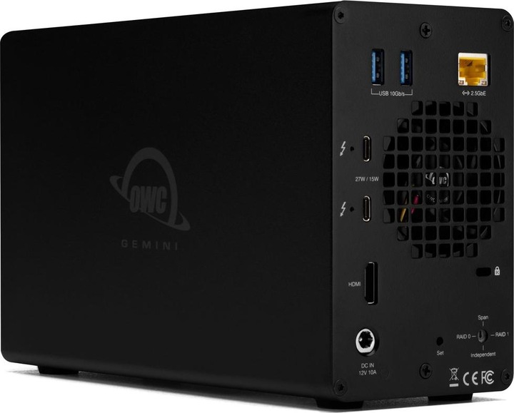Image du produit OWC Gemini 12 To - Dock Thunderbolt (USB-C) et solution de stockage externe RAID à double disque dur (12 To)