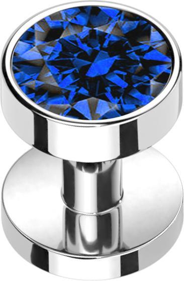 Immagine prodotto Star Piercing Skin Diver argento con cristalli blu scuro (Titanio, senza ottone)