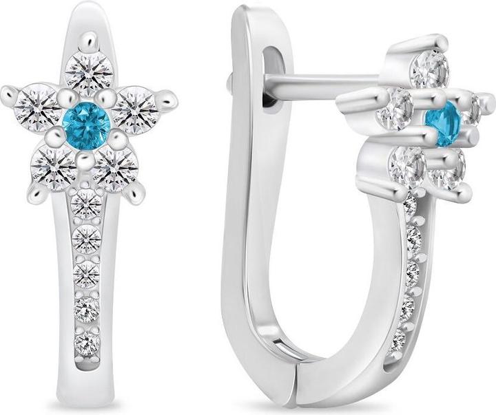 Image du produit Brilio Argent - Belle boucle d'oreille en argent avec zircons EA1005WAQ