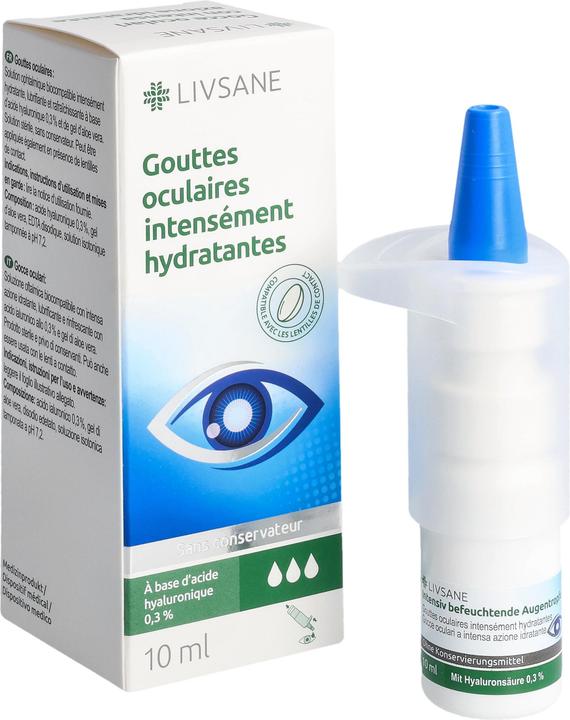 Actual product image Livsane Intensiv befeuchtende Augentropfen (10 ml, Livsane intensive moisturising eye drops)