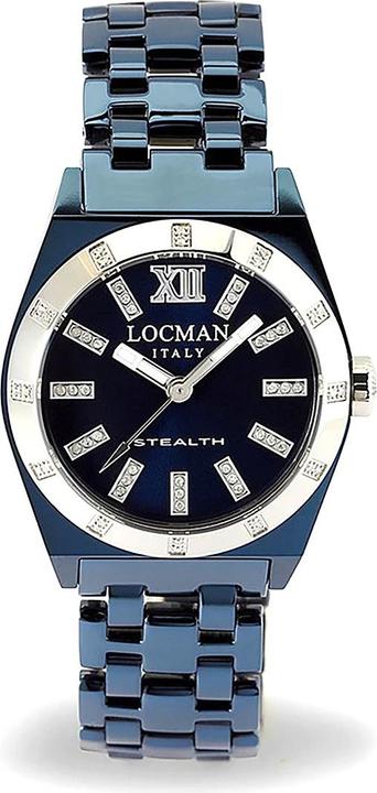 Immagine prodotto Locman Orologio da donna Stealth con diamanti 0,51 ct. blu Ref.0204DB (Orologio da polso analogico, 33 mm)