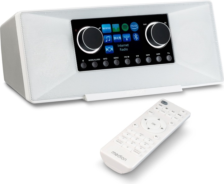 Produktbild Medion MD 89289 Stereo Internetradio weiss (Internetradio, DAB+, MW, AM, FM, Bluetooth, WLAN)