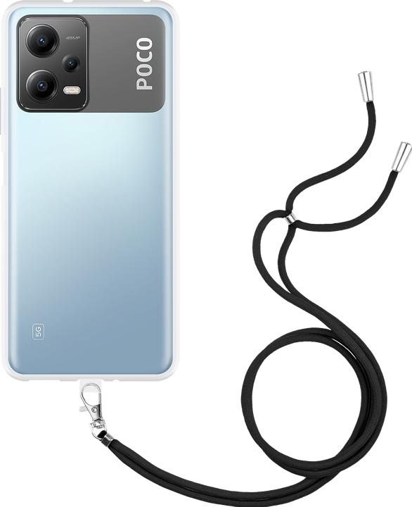 Produktbild Cazy Handykette Hülle Kompatibel mit Poco X5 - Silikon Handyhülle mit Band Necklace Hülle - Transparant
