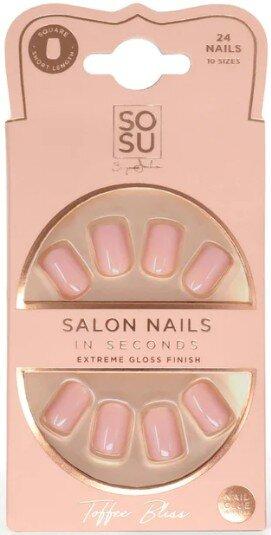 Sosu Cosmetics - Artificial nails Toffee Bliss (Salon Nails) 24 pcs (Kunstnägel, Toffee Bliss)