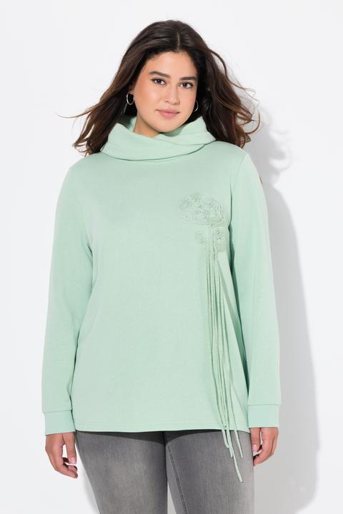 Produktbild Ulla Popken Sweatshirt, Blüten, Stehkragen, Langarm (56)