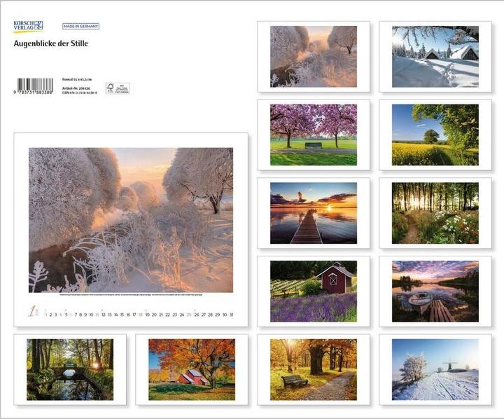 Image du produit Verlag Bildkalender AugenblickeStill 2026, Papierformat: Kein (Pas de)