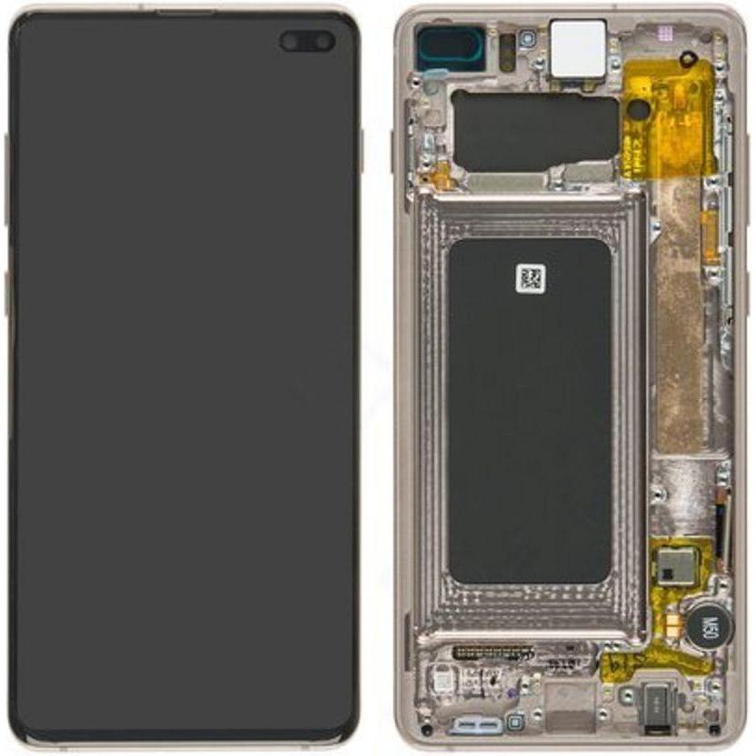 Samsung Galaxy S10 Plus Display - Ceramic White (Display, Samsung Galaxy S10+), Pezzi di ricambio per dispositivi mobili, Bianco