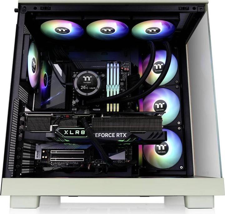 Actual product image Thermaltake "Midi View 380 XL WS ARGB Matcha Green" (ATX, mATX, Mini-ITX)