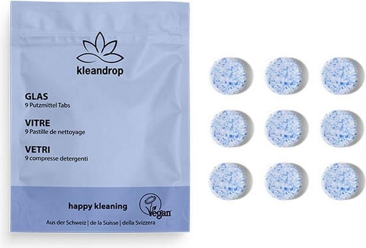 Produktbild Kleandrop Glasreiniger Nachfüllpackung 9 Stück