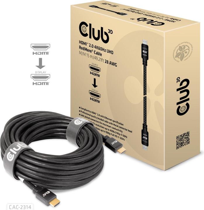 Produktbild Club 3D HDMI (Typ A) — HDMI (Typ A) (15 m, HDMI, 2.0)