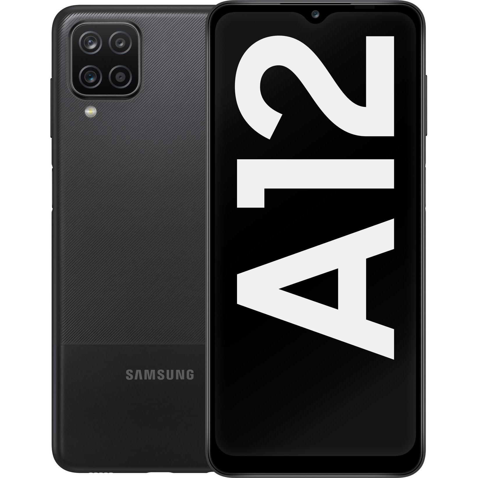 Samsung Galaxy A12 (2021) EU (64 GB, Black, 6.50", Dual SIM, 4G), Smartphone, Schwarz