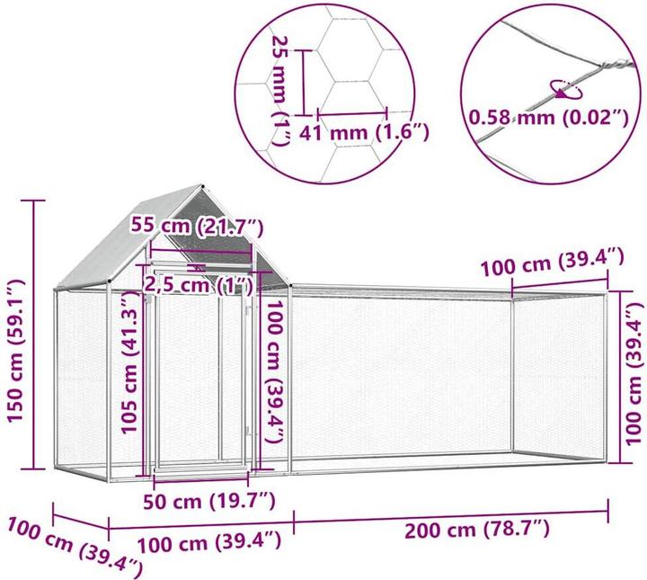 Actual product image vidaXL Hühnerstall