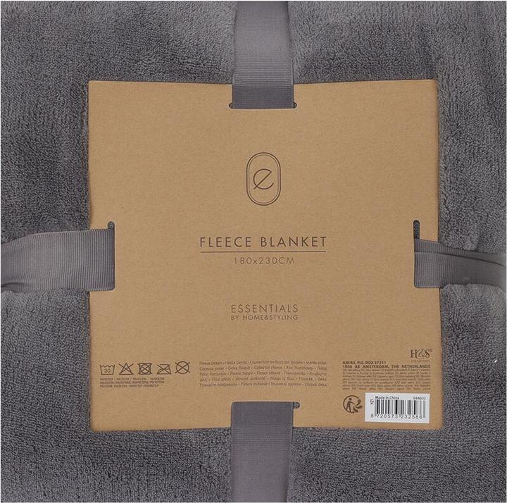 Actual product image Fs-Star Fleece blanket 180x230cm grey (180 x 230 cm)