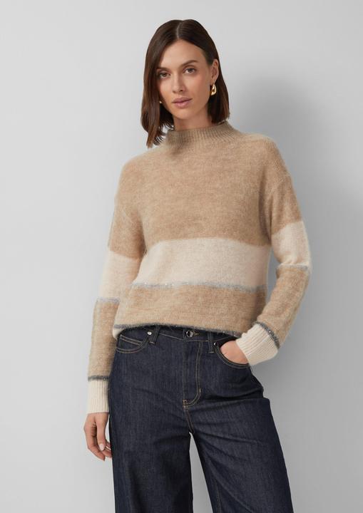 Produktbild s.Oliver Strickpullover Leichter Pullover mit Colour-Blocking und Pailletten (42)
