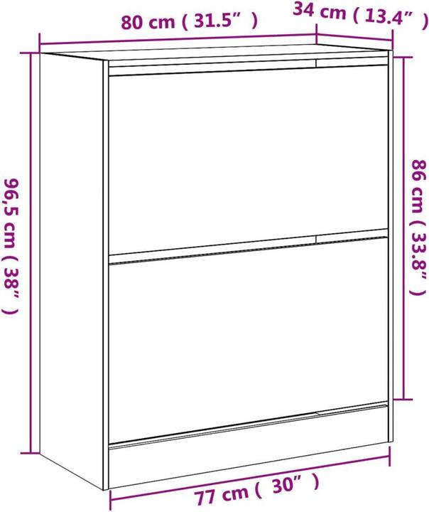 Immagine prodotto vidaXL Jennica (80 x 34 x 96,5 cm)