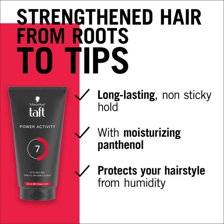 Actual product image Schwarzkopf Taft Power Activity Hair Gel 150ml (Hair gel, 150 ml)