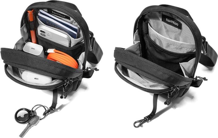 Actual product image Thule tomtoc Aviator T37 Travel Crossbody Bag schwarz / Reise-Umhängetasche / 1,3l (1.30 l)