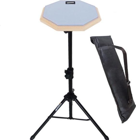keepdrum DP-GY8 Practice Pad Grey with Pad Stand