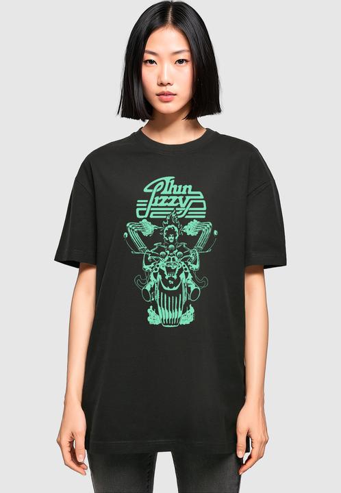 Produktbild Merchcode Ladies Thin Lizzy - Rocker Flames Oversized Boyfriend Tee - 160045 (M)