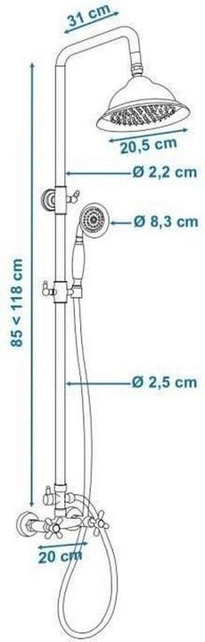 Produktbild Rousseau Dusche Säule Bronze Edel