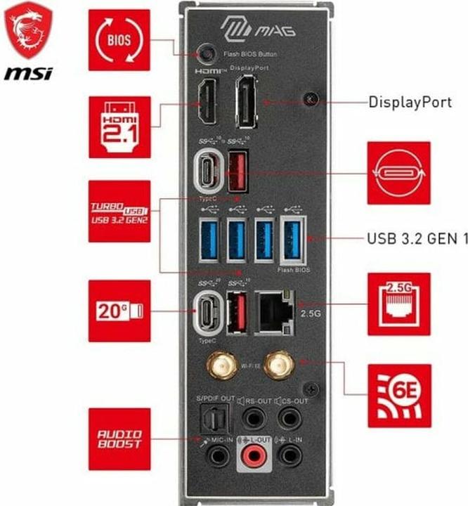 Productafbeelding MSI MAG X670E TOMAHAWK WIFI (AM5, AMD X670E, ATX)