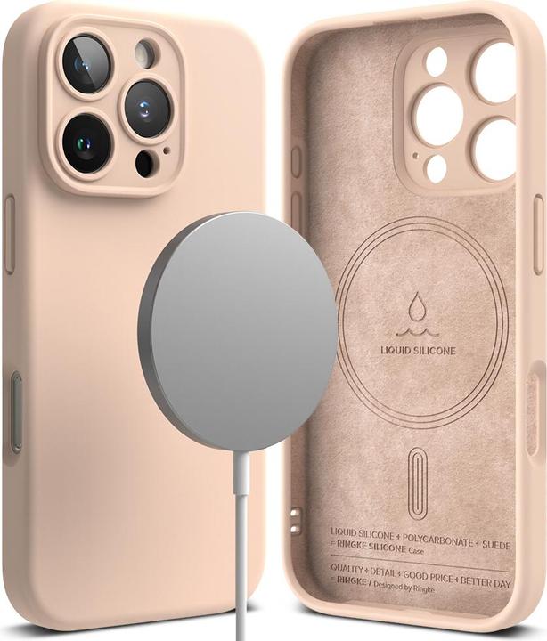 Produktbild Ringke - Silicone Magnetic MagSafe - iPhone 16 Pro - Pink Sand (Apple iPhone 16 Pro)