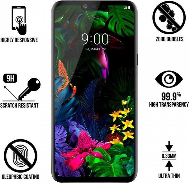 Produktbild Screenguard LG G8S ThinQ Full Screen Panzerglas Schutzfolie 2.5D 9H (1 Stück, LG G8s ThinQ)