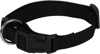 Produktbild Martin Halsband Basic Nylon Zwart (40, 41, 42, 43, 44, 45, 46, 47, 48, 49, 50, 52, 54, Hund, Allgemein, Hundesport, Spazieren)
