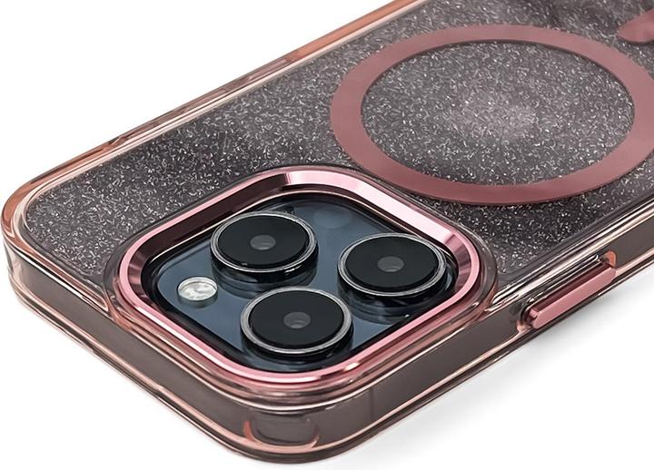 Actual product image Wozinsky Glitter Case with Mag Safe for Samsung Galaxy S24 FE - Pink with Glitter (Samsung Galaxy S24 FE)