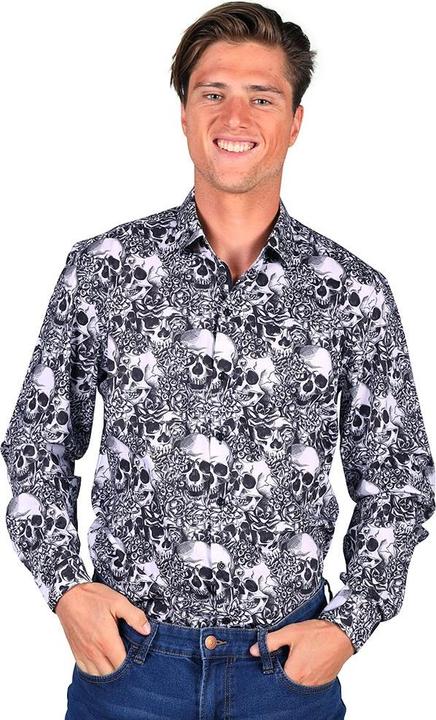 Immagine prodotto Thetru Camicia Skull Skull, nero/bianco (L)