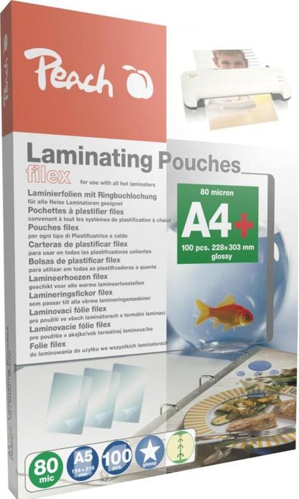 Actual product image Peach S-Pp580-21 (A4, 100 pcs., 80 µm)