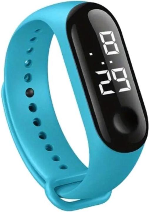 Actual product image Cbx LED digital watch with silicone wristband 12-hour display (45 mm)