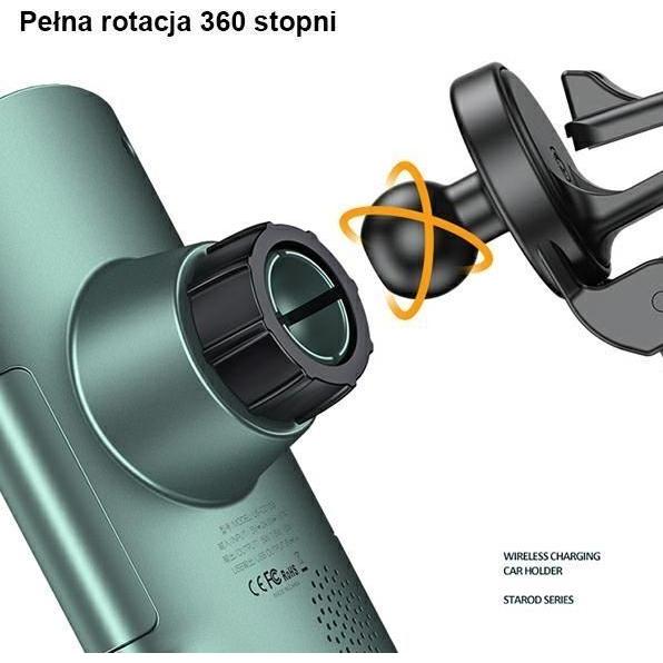 Usams Lampada indukcyjny US-CD133 10W Automatica con kratki andato. zielony/verde Starod CD133ZJ02, Supporto per smartphone, Verde