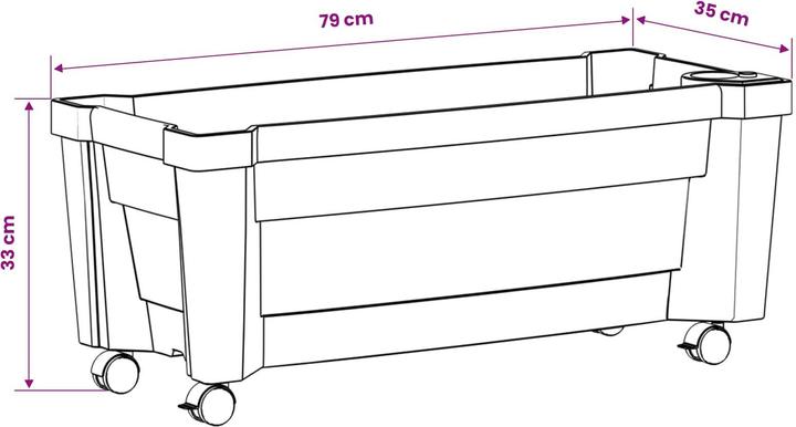 Produktbild vidaXL Outdoor-Pflanzgefäss (79 x 35 x 33 cm)