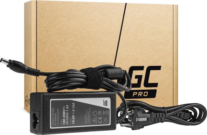 Actual product image GreenCell PRO Power Supply Charger for Laptop Samsung R522 R530 R540 R580 Q35 Q45 (60 W)