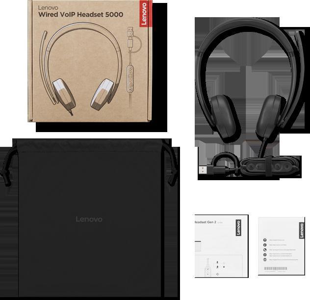 Productafbeelding Lenovo VoIP Headset 5000 (Bedraad, USB-C, Microsoft Teams)
