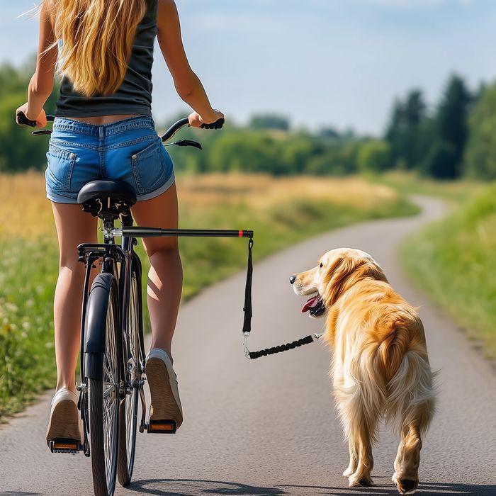 Produktbild Swisshandel24 Fahrradleine für Hunde Fahrrad Hundeleine für Radfahren, Training, Schwarz (Hund, Fahrrad)